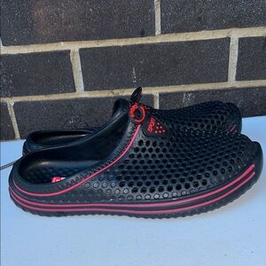 Black and Red Slip-On Men's Shoes